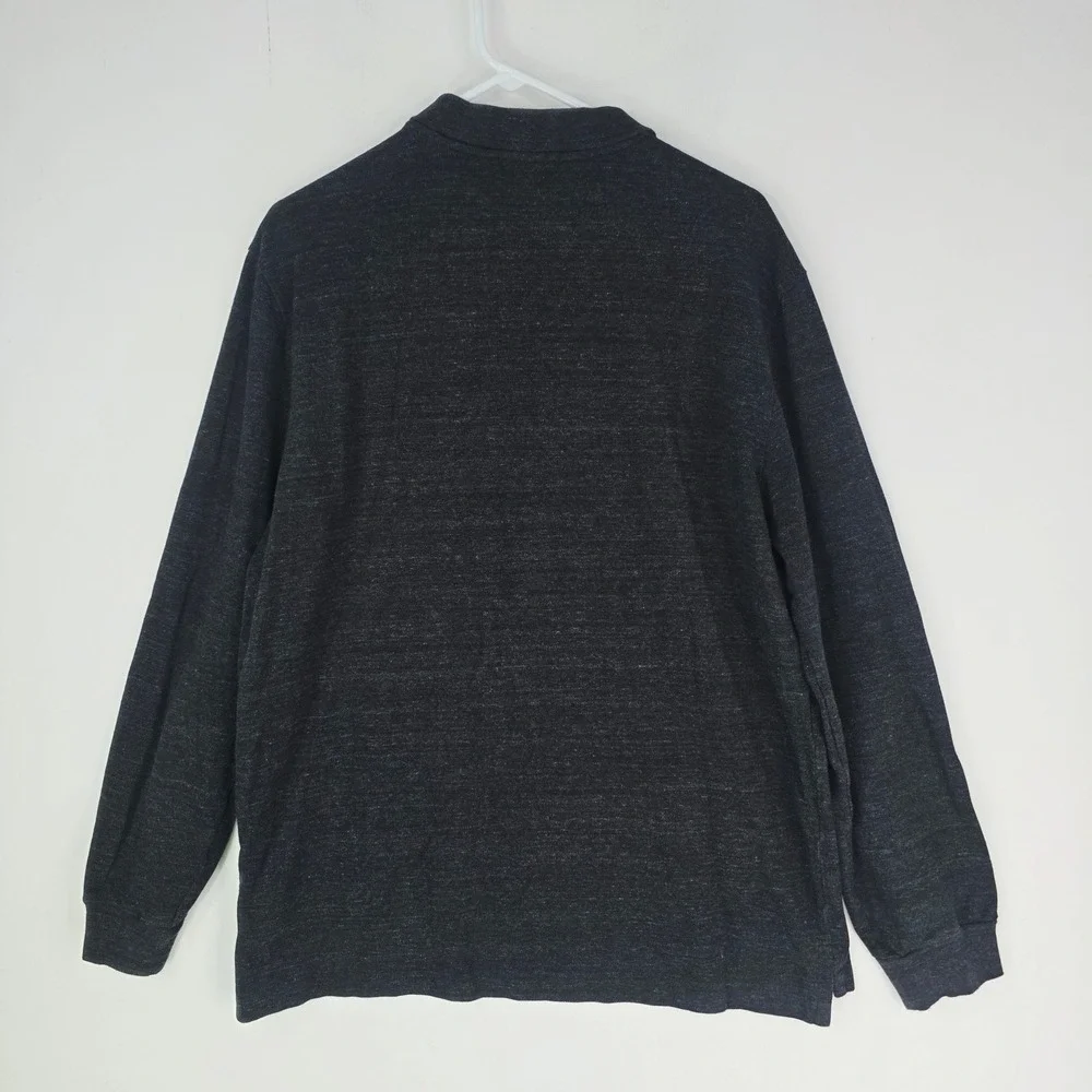 Polo Ralph Lauren Men XL Custom Slim Fit Long Sleeve Polo Shirt Heather Charcoal